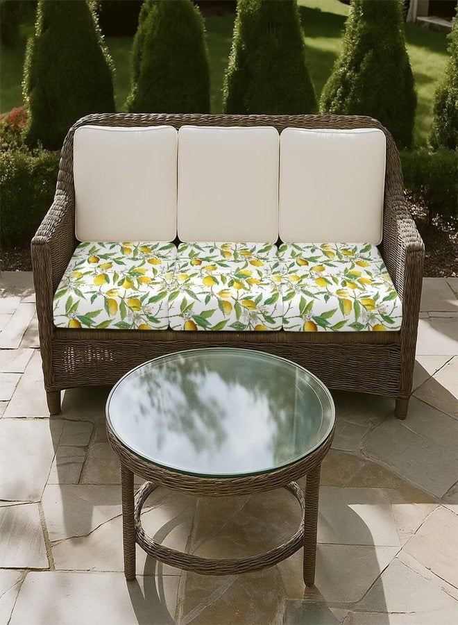 Psesaysky Stretch Individual Seat Cushion Covers Vintage Lemon Sofa Cover Couch Cushion Cover Slipcover Sets Soft Washable Fabric (3 Piece Sofa Cushion Covers - Image 5